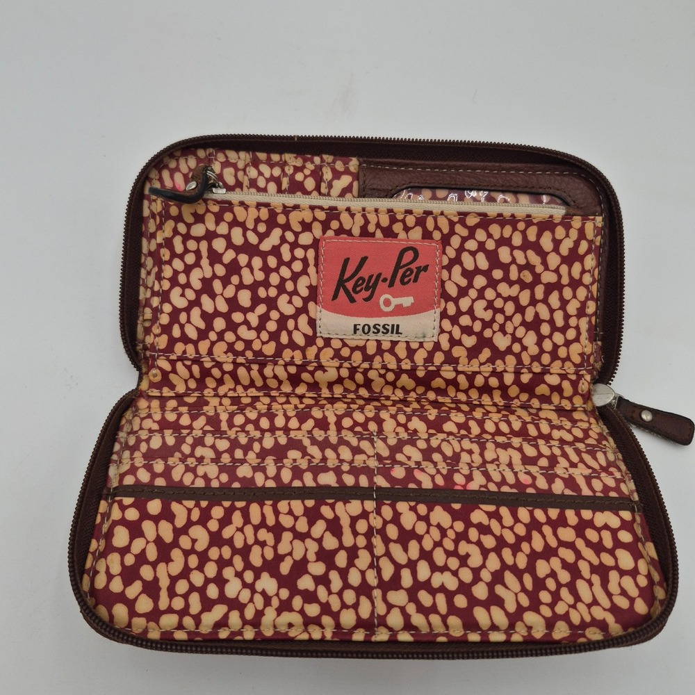 Fossil Key-Per Floral Tote Bag & Wallet Set ZB5126 Retro Coated Canvas Bag - Picture 14 of 16